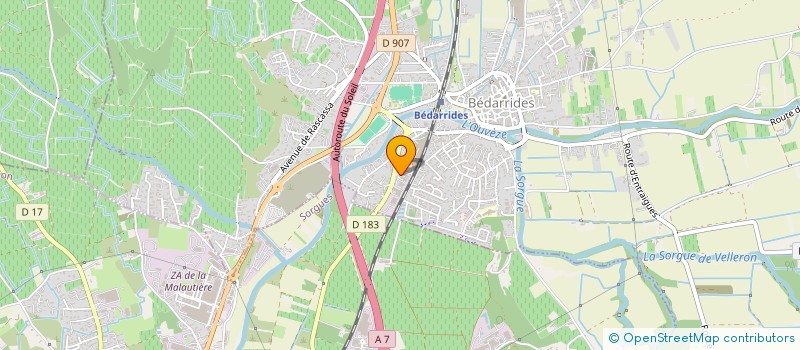 localisation de l'entreprise AB INVEST  BEDARRIDES