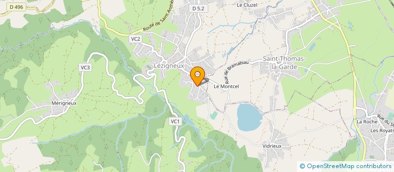 localisation de l'entreprise AB INVESTISSEMENT  LEZIGNEUX