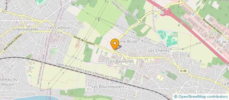 localisation de l'entreprise AB LA DENT BLANCHE  HERBLAY-SUR-SEINE