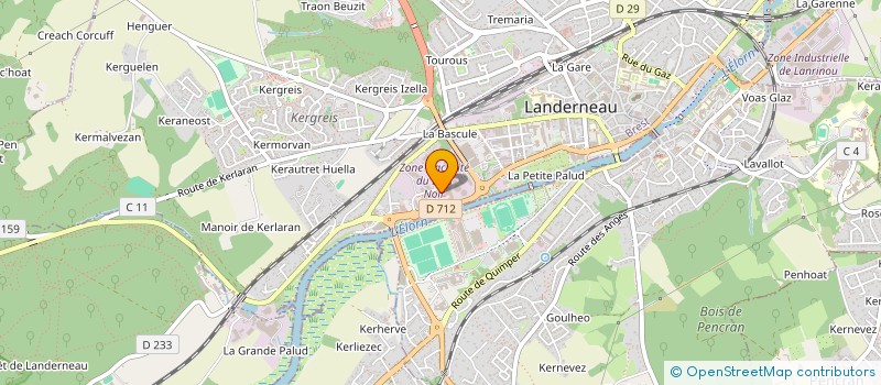 localisation de l'entreprise AB LAND à LANDERNEAU