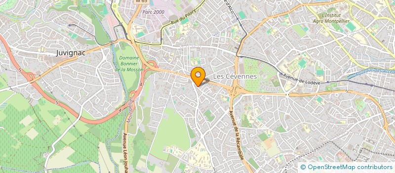 localisation de l'entreprise AB LANGUEDOC CONSTRUCTION à MONTPELLIER