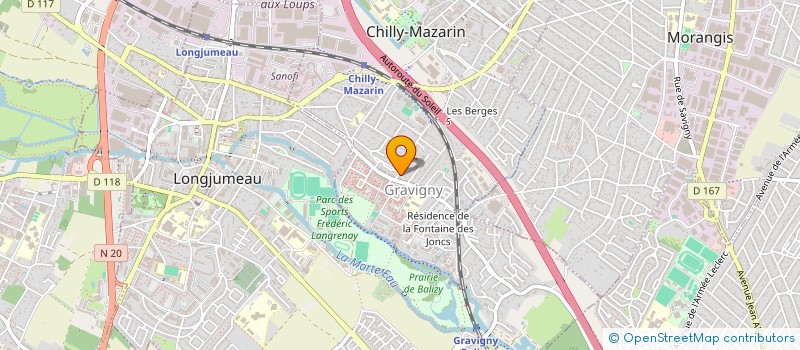 localisation de l'entreprise AB LOGISTICS à CHILLY-MAZARIN