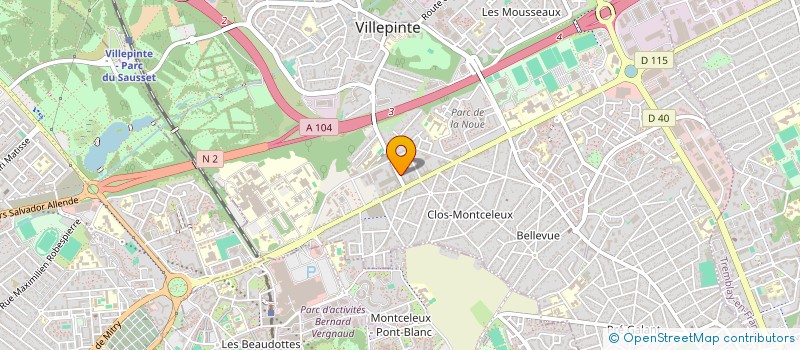 localisation de l'entreprise AB. MAREE à VILLEPINTE