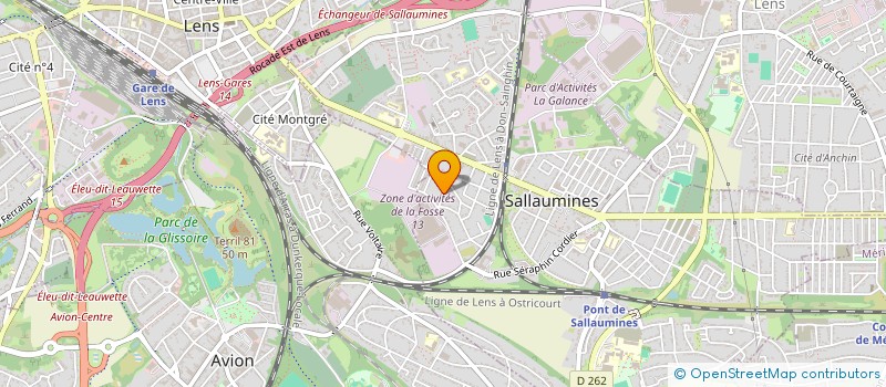 localisation de l'entreprise AB MECANIQUE à SALLAUMINES