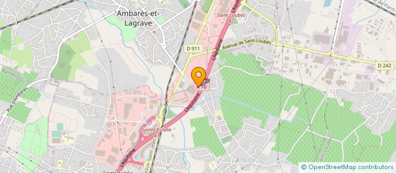 localisation de l'entreprise AB MENUISERIES  SAINTE-EULALIE