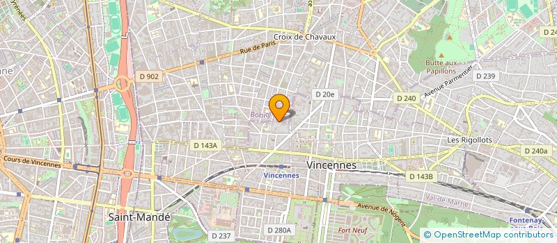 localisation de l'entreprise AB MEUNIERS à VINCENNES