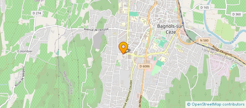 localisation de l'entreprise AB OPTIQUE à BAGNOLS-SUR-CEZE