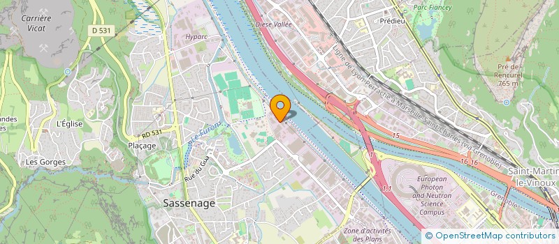 localisation de l'entreprise AB PARTNERS à SASSENAGE