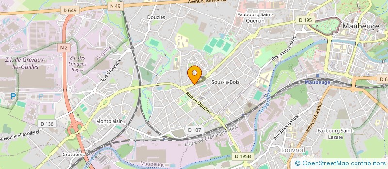 localisation de l'entreprise AB PATRIMOINE  MAUBEUGE