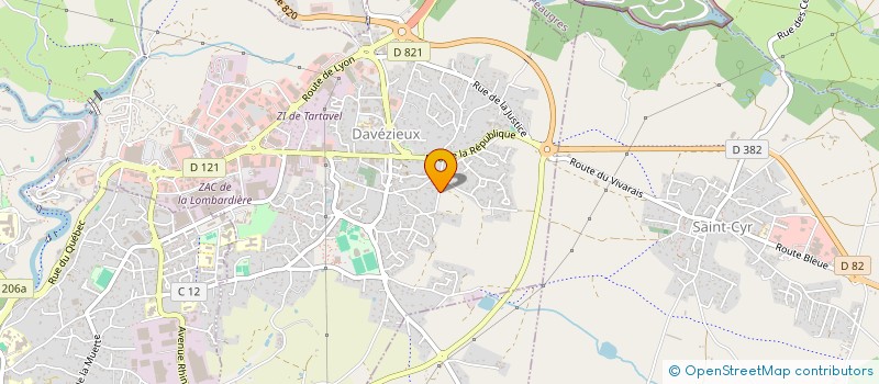 localisation de l'entreprise AB PAYSAGE à DAVEZIEUX