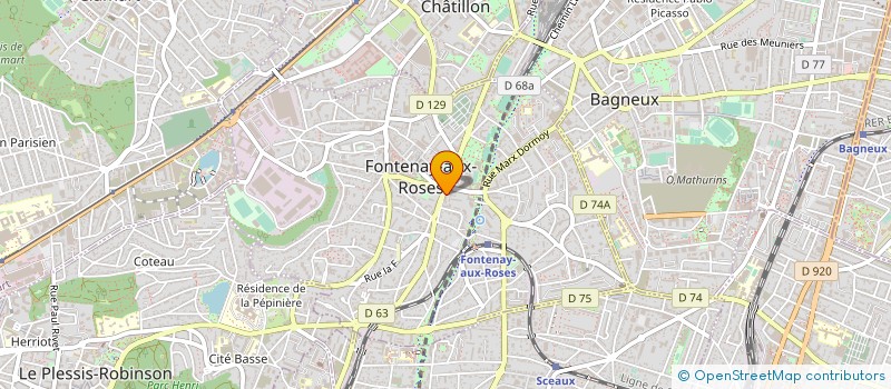 localisation de l'entreprise AB PEINTURE à FONTENAY-AUX-ROSES
