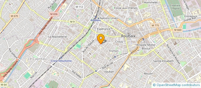 localisation de l'entreprise AB PIECES AUTO  ROUBAIX