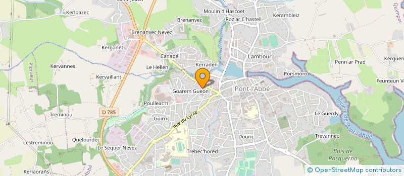 localisation de l'entreprise AB PLOMBERIE  PONT-L'ABBE