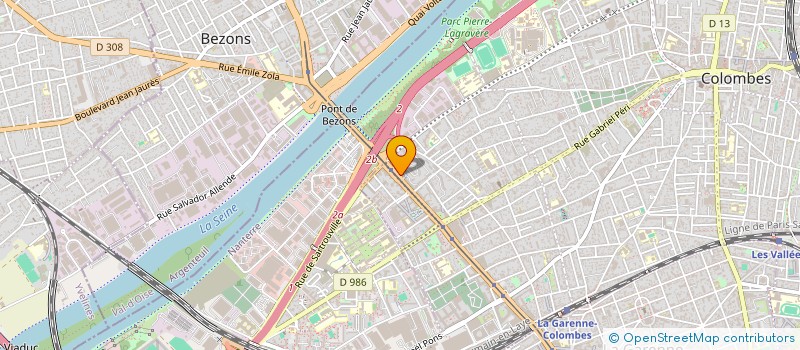 localisation de l'entreprise AB RENOV' à COLOMBES