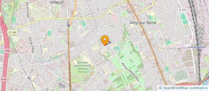 localisation de l'entreprise AB RENOVATION à VITRY-SUR-SEINE