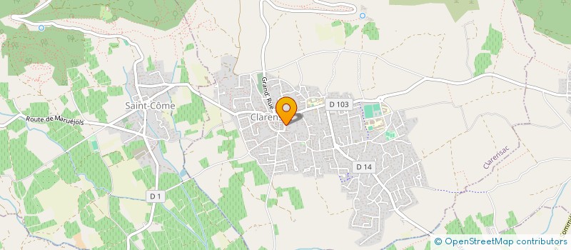 localisation de l'entreprise AB RENOVE  CLARENSAC