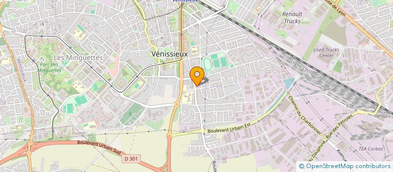 localisation de l'entreprise AB SAFE TAXI  VENISSIEUX