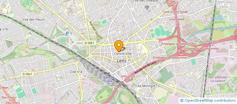 localisation de l'entreprise AB SERVICES à LENS