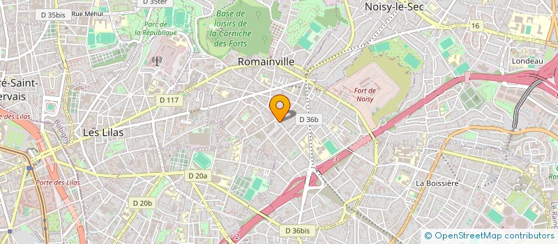 localisation de l'entreprise AB-SERVICES à ROMAINVILLE