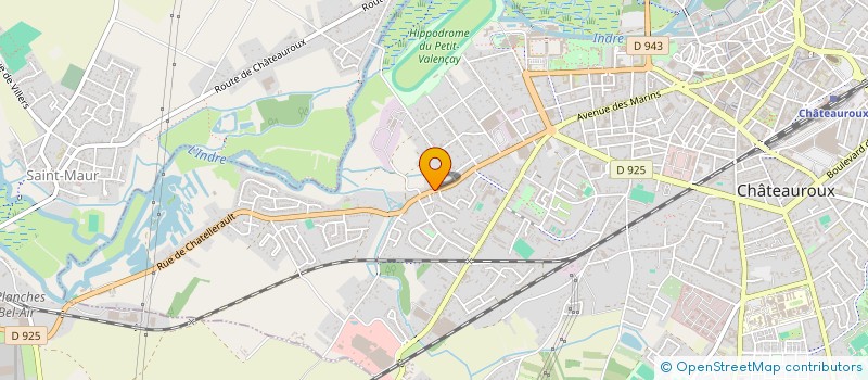 localisation de l'entreprise AB SERVICES à CHATEAUROUX