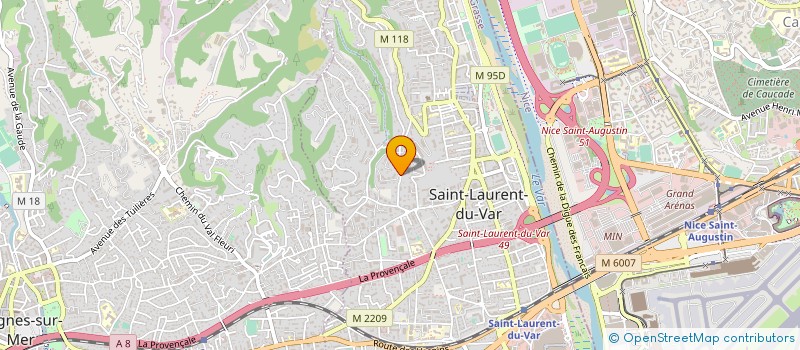 localisation de l'entreprise AB SERVICES à SAINT-LAURENT-DU-VAR