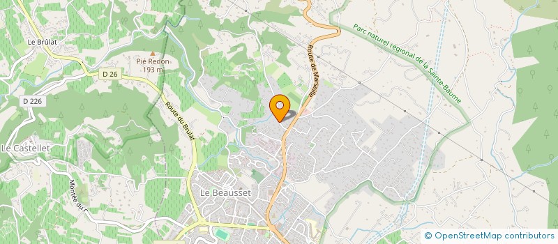 localisation de l'entreprise AB SERVICES à LE BEAUSSET