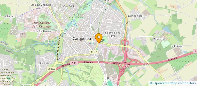 localisation de l'entreprise AB SIX à CARQUEFOU