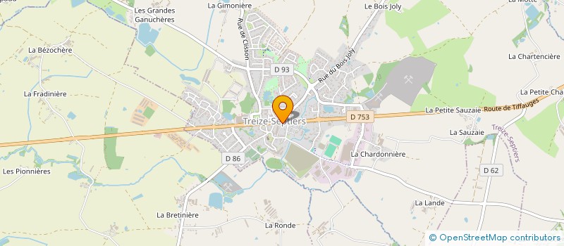 localisation de l'entreprise AB SOUDURE à TREIZE-SEPTIERS