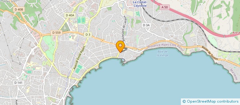 localisation de l'entreprise AB SUD INGENIERIE à LA CIOTAT
