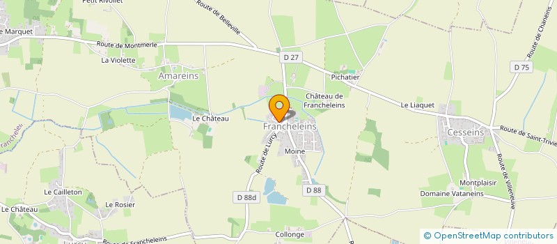 localisation de l'entreprise AB TAXI à FRANCHELEINS