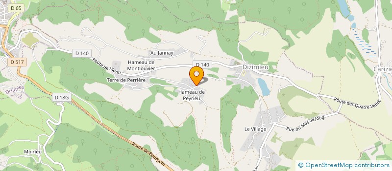 localisation de l'entreprise AB TAXI à DIZIMIEU