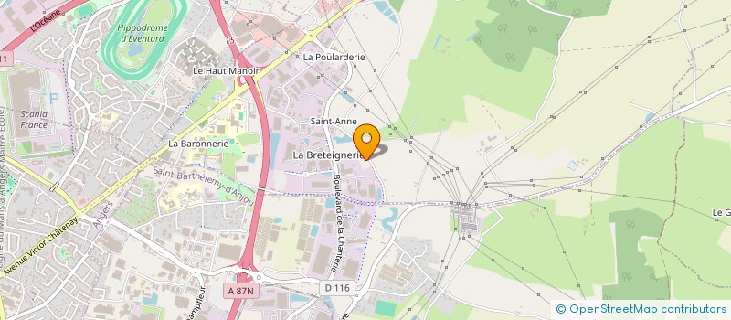 localisation de l'entreprise AB TERRASSEMENT  VERRIERES-EN-ANJOU