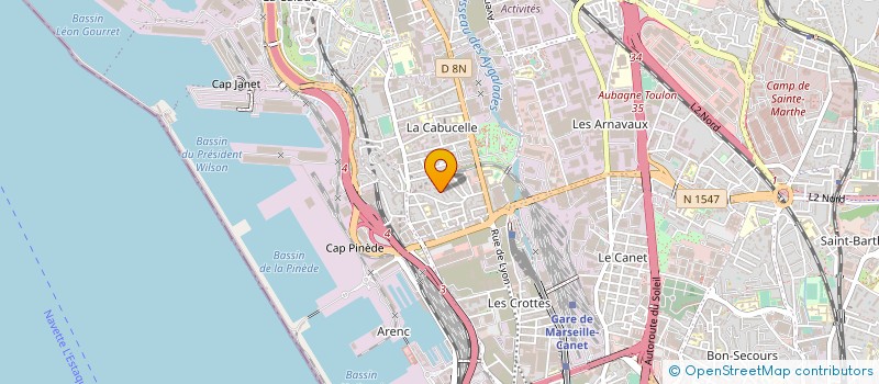 localisation de l'entreprise AB.TRANS à MARSEILLE