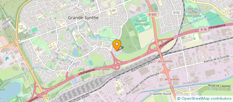 localisation de l'entreprise AB TRANS à GRANDE-SYNTHE