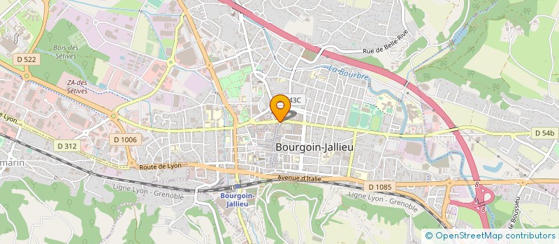 localisation de l'entreprise AB TRANSPORT à BOURGOIN-JALLIEU