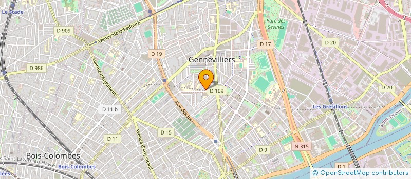 localisation de l'entreprise AB TRANSPORT à GENNEVILLIERS