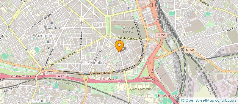 localisation de l'entreprise AB TRANSPORTS à LILLE