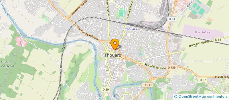 localisation de l'entreprise AB TRANSPORTS MARCHANDISES à THOUARS