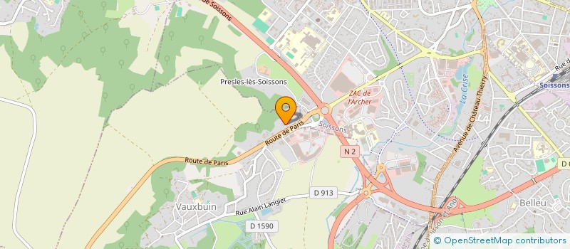 localisation de l'entreprise AB VAUXBUIN à VAUXBUIN