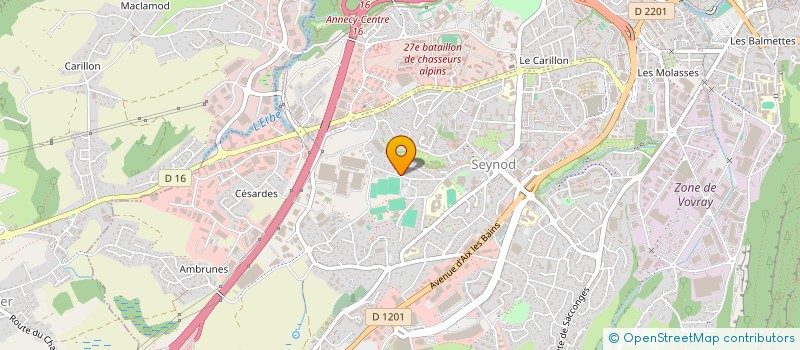 localisation de l'entreprise AB VETERINAIRES à ANNECY