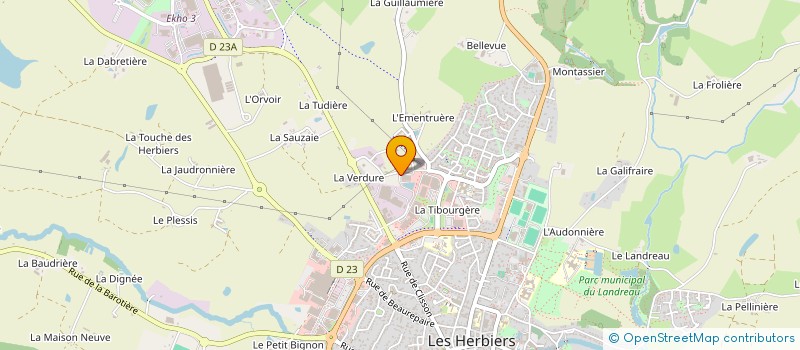 localisation de l'entreprise AB. VINCENT à LES HERBIERS