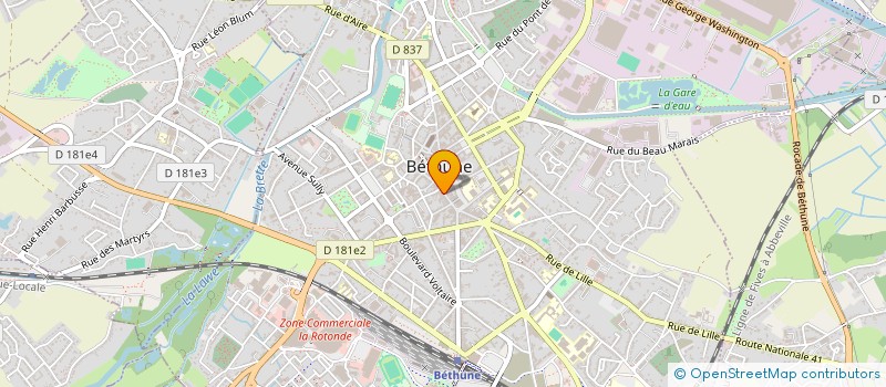 localisation de l'entreprise AB VISION à BETHUNE