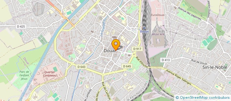localisation de l'entreprise AB WEAR à DOUAI