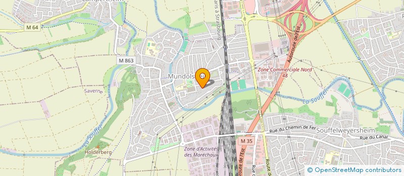 localisation de l'entreprise AB168  MUNDOLSHEIM