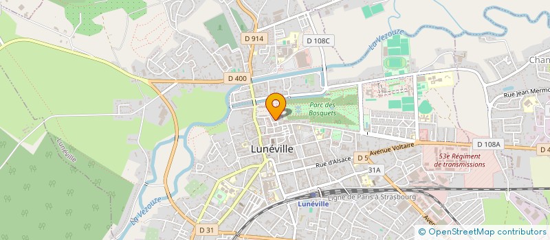 localisation de l'entreprise AB2I à LUNEVILLE
