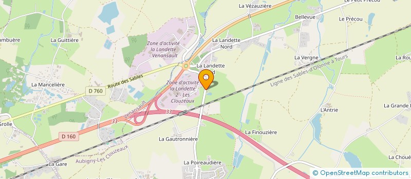 localisation de l'entreprise AB2M à AUBIGNY-LES CLOUZEAUX