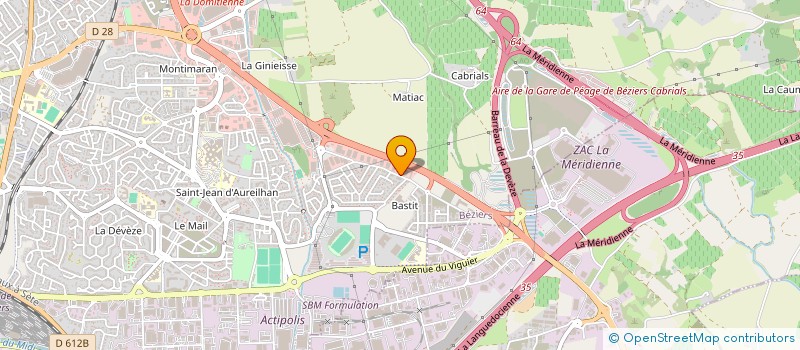 localisation de l'entreprise AB2M à BEZIERS