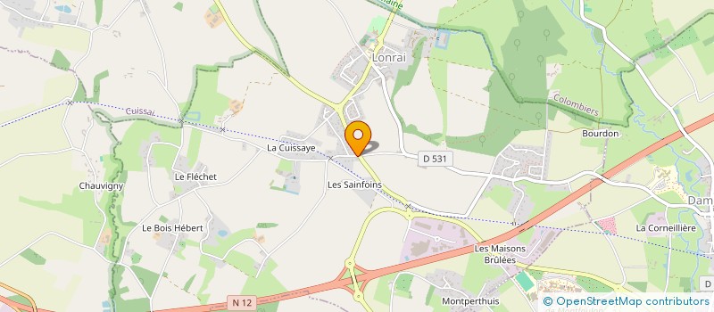 localisation de l'entreprise AB2M CARRELAGE à LONRAI