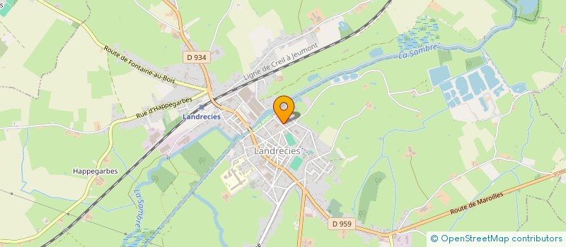 localisation de l'entreprise AB2P  LANDRECIES