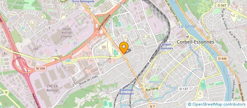localisation de l'entreprise AB2S à CORBEIL-ESSONNES